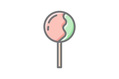 Çekici Noel Lolipopu Muhteşem Lineal Simgesi