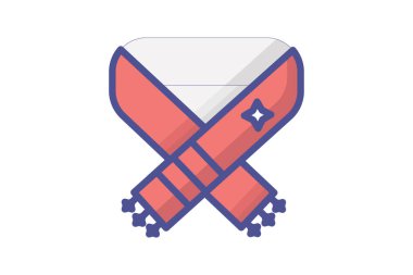 Büyüleyici Noel Atkısı Doldurulmuş Taslak Simgesi