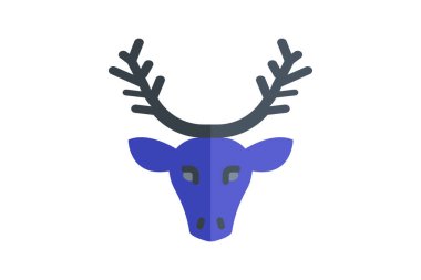 Büyüleyici Noel Geyiği Düz Simgesi