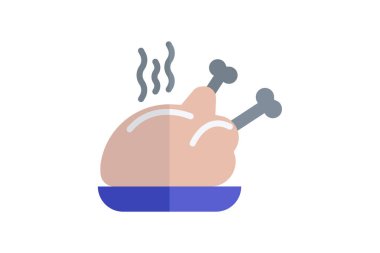 Tuhaf Noel Yemekleri Çizimleri Düz Simge