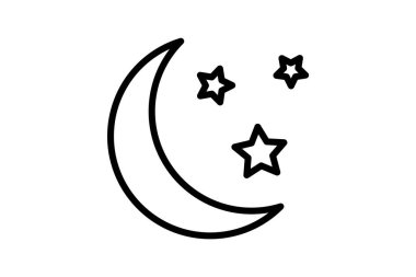 Ay ve Yıldızlar Gece Hattının Simgesini Aydınlatıyor