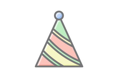 Sezon 'u Noel Şapkası Muhteşem Çizgi Simgesi ile Seviyorum