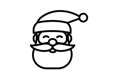 Neşeli Noel Baba Çizgisi Simgesi