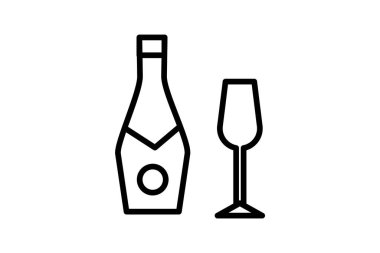 Şık Noel Şarabı Cazibe Hattı Simgesi