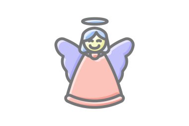 Büyüleyici Noel Perisi Muhteşem Çizgi Simgesi