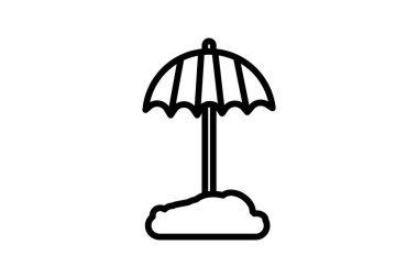 Noel Şemsiyesi Şenlikli Sığınak Hattı Simgesi