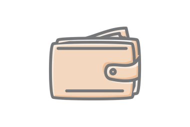 Çanta, çanta tam olarak düzenlenebilir vektör satırı simgesi