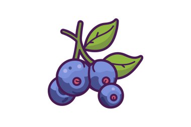 izole edilmiş yabanmersini ikonu vektör tasarımı