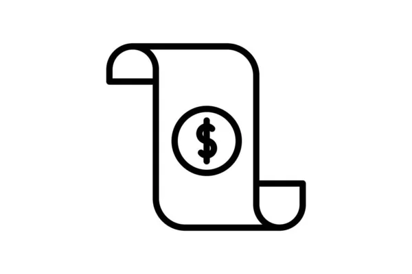 Income Revenue Fully Editable Vector Line Icon — Stock Vector