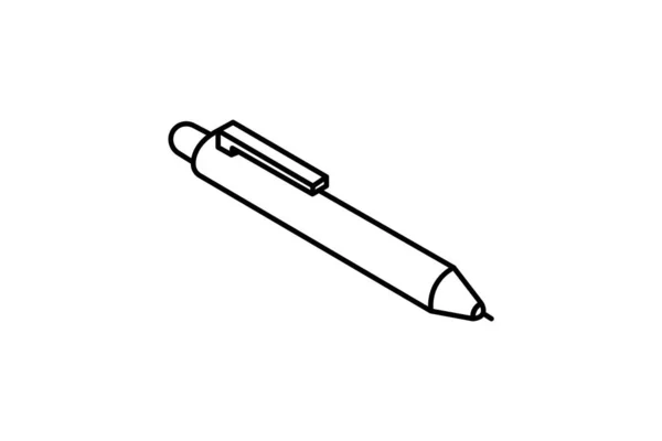 Penna Inkcraft Simbolo Icona Isometrica — Vettoriale Stock