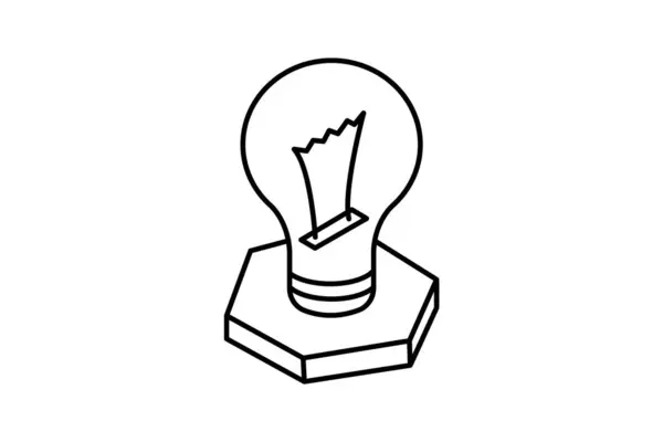 Σχήμα Φωτεινές Ιδέες Ισομετρική Εικόνα — Διανυσματικό Αρχείο