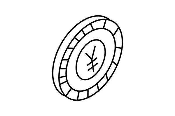Numisgleam Сяючий Монетах Ізометрична Піктограма — стоковий вектор