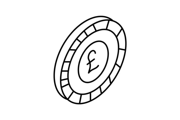 Обнародованные Монеты Истории Сохраненные Изометрическая Икона — стоковый вектор
