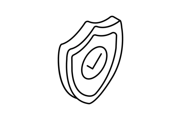 Изометрическая Икона Цифровых Рубежей — стоковый вектор