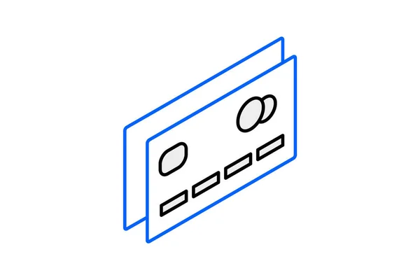 Icono Color Duo Isométrico Debit Cardlink — Archivo Imágenes Vectoriales