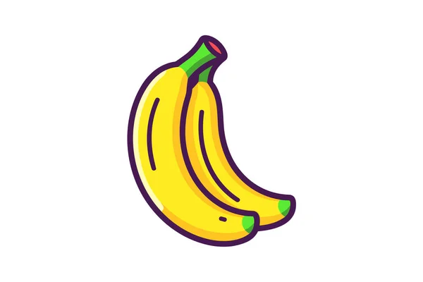 Вектор Банановой Иконы Знак Тонкой Линии Иллюстрация Изолированного Контура — стоковый вектор