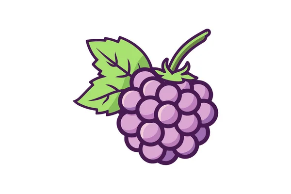 Frische Traubenfrüchte Isoliert Icon Design Vektor Illustration Grafik — Stockvektor