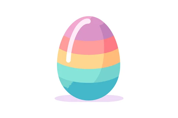 Uovo Pasqua Isolato Con Sfondo Colorato Illustrazione Vettoriale — Vettoriale Stock