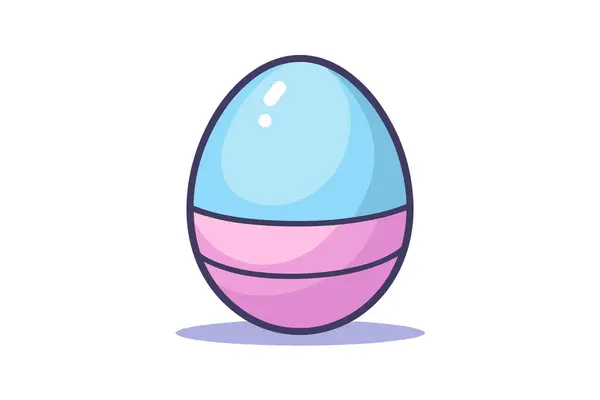 Пасхальное Яйцо Розового Голубого Цветов — стоковый вектор