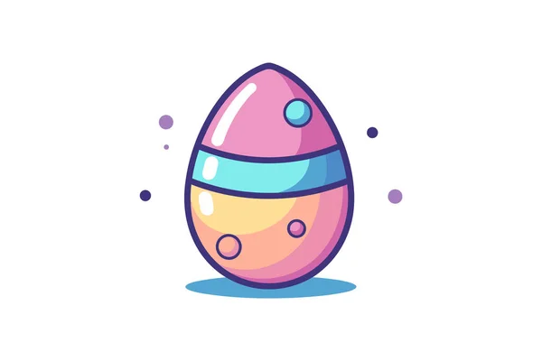 Feliz Huevo Pascua Con Lindo Personaje Dibujos Animados Ilustración Vectorial — Vector de stock