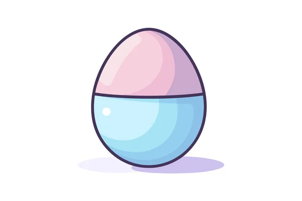 Απομονωμένο Αυγό Πάσχα Μπλε Εικονογράφηση Διάνυσμα Τόξο — Διανυσματικό Αρχείο