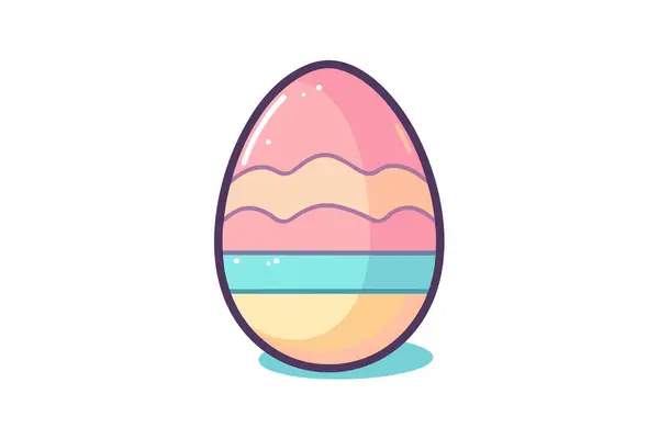 Velikonoční Vajíčko Šťastnou Tváří Vektorové Ilustrace Design — Stockový vektor