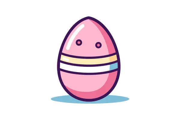 Счастливые Пасхальные Яйца Мультфильм Изолированные Векторные Иллюстрации Дизайн — стоковый вектор