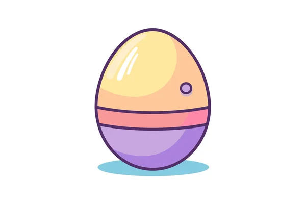 Feliz Día Pascua Huevo Con Decoración Diseño Ilustración Vectorial Aislado — Archivo Imágenes Vectoriales