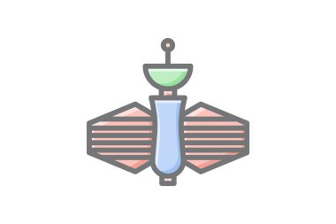 Uzay İstasyonu Göksel Yatay Muhteşem Simgeye Geçit