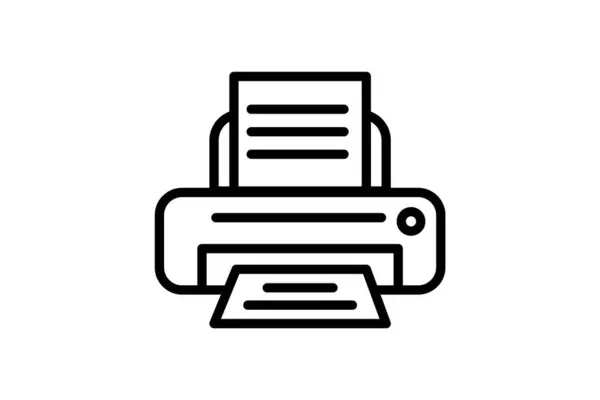 Printmeesterschap Herdefiniëren Van Inkt Papier Lijn Icoon — Stockvector