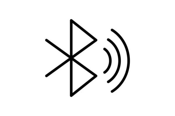 Bezproblemowe Połączenia Bluetooth Przedefiniowana Ikona Linii — Wektor stockowy