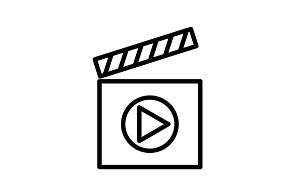 Cinemax Magával Ragadó Vizuális Utazás Vonal Ikon — Stock Vector