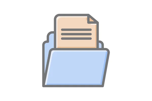 Foldease Streamlining Paper Trail Φοβερό Εικονίδιο Σας — Διανυσματικό Αρχείο