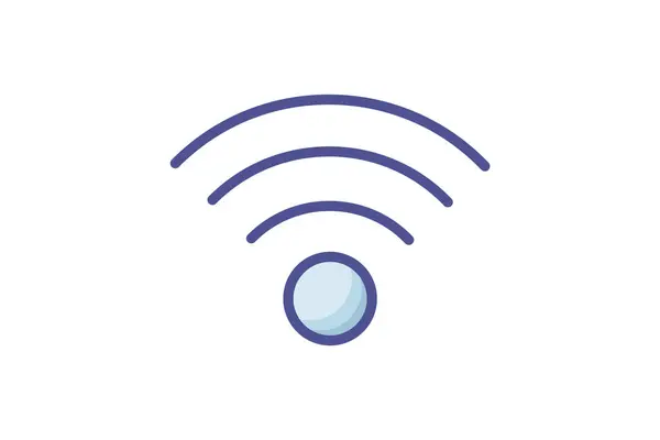 Wirelesslink Liberar Conectividade Sem Costura Esboço Preenchimento Ícone — Vetor de Stock