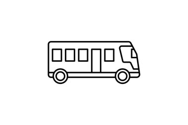 Otobüs Hattı Simgesi Seyahat ve Tur Simgesi, Turizm Simgesi, Dünya Simgelerini Keşfeden