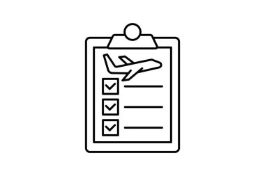 Seyahat Denetim Hattı Simgesi Seyahat ve Tur Simgesi, Turizm Simgesi, Dünya Simgelerini Keşfeden