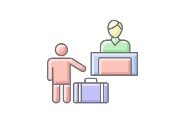 Check-in Muhteşem Simge Seyahat ve Tur Simgesi, Turizm Simgesi, Dünya Simgelerini Keşfeden