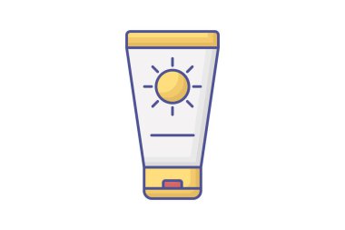 Seyahat Güneş Kremi Ana Hattı Simge Seyahat ve Tur Simgesi, Turizm Simgesi, Dünya Simgelerini Keşfeden