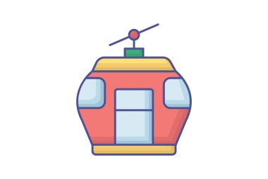 Ropeway Ana Hattı Simge Seyahati ve Tur Simgesi, Turizm Simgesi, Dünya Simgelerini Keşfeden