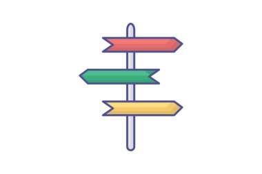 Yönsel Taslak Doldurma Simgesi Seyahat ve Tur Simgesi, Turizm Simgesi, Dünya Simgelerini Keşfeden