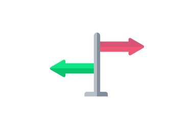 Yönler Düz Simge Seyahat ve Tur Simgesi, Turizm Simgesi, Dünya Simgelerini Keşfeden