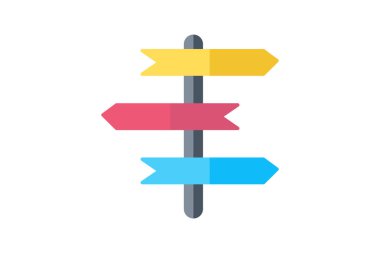 Yönlü Düz Simge Seyahat ve Tur Simgesi, Turizm Simgesi, Dünya Simgelerini Keşfeden