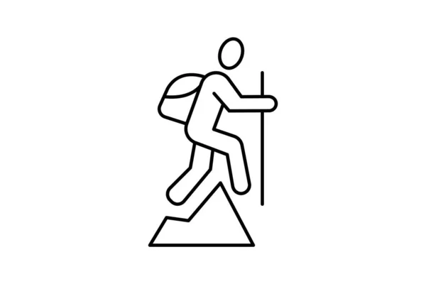 Yürüyüş Hattı Simgesi Seyahat ve Tur Simgesi, Turizm Simgesi, Dünya Simgelerini Keşfeden