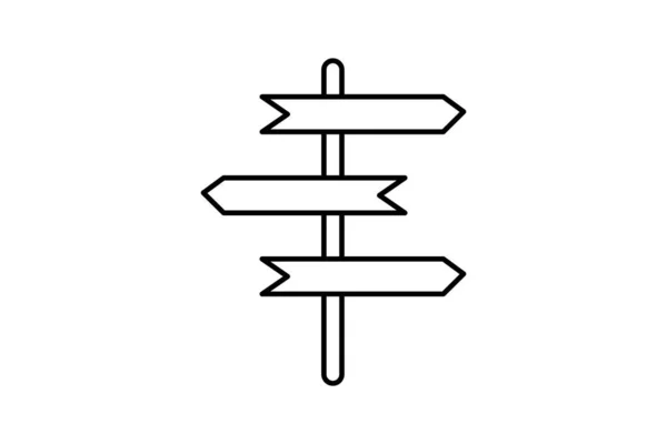 Directional Line Icon Cestování Prohlídka Ikona Cestovní Ruch Ikona Prozkoumání — Stockový vektor