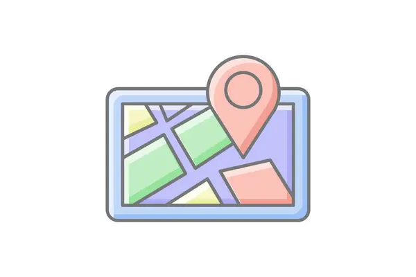 Gps Navigation Awesome Περίγραμμα Εικονίδιο Ταξίδι Και Περιήγηση Εικονίδιο Τουρισμός — Διανυσματικό Αρχείο