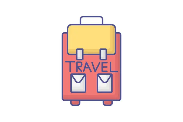 Travel Inspiration Outline Fill Icon Travel Tour Icon Tourism Icon — Stock Vector