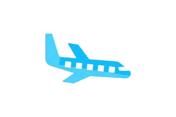 Repülőgép Lapos Ikon Utazás Túra Ikon Turizmus Ikon Fedezze Fel — Stock Vector