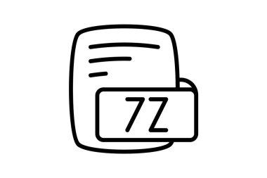 7Z 7 Zip Arşivi Satır Biçimi Simgesi