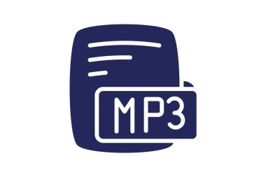 Mp3 Mpeg Ses Katmanı II Dolu Biçim Simgesi