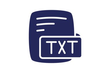 Txt Düz Metin Glyph Dolu Biçim Simgesi